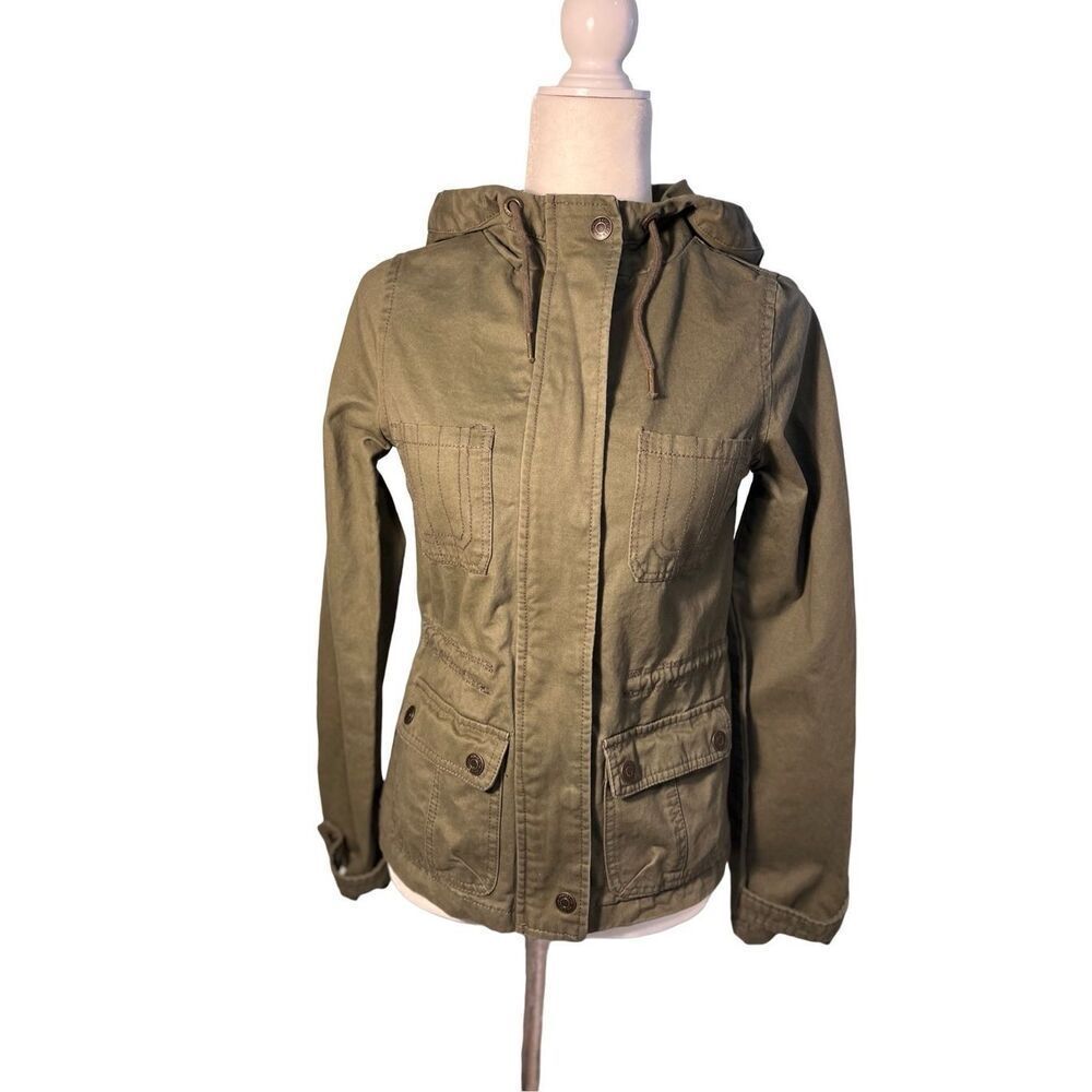 Prince & Fox army green hooded utility jacket - XS